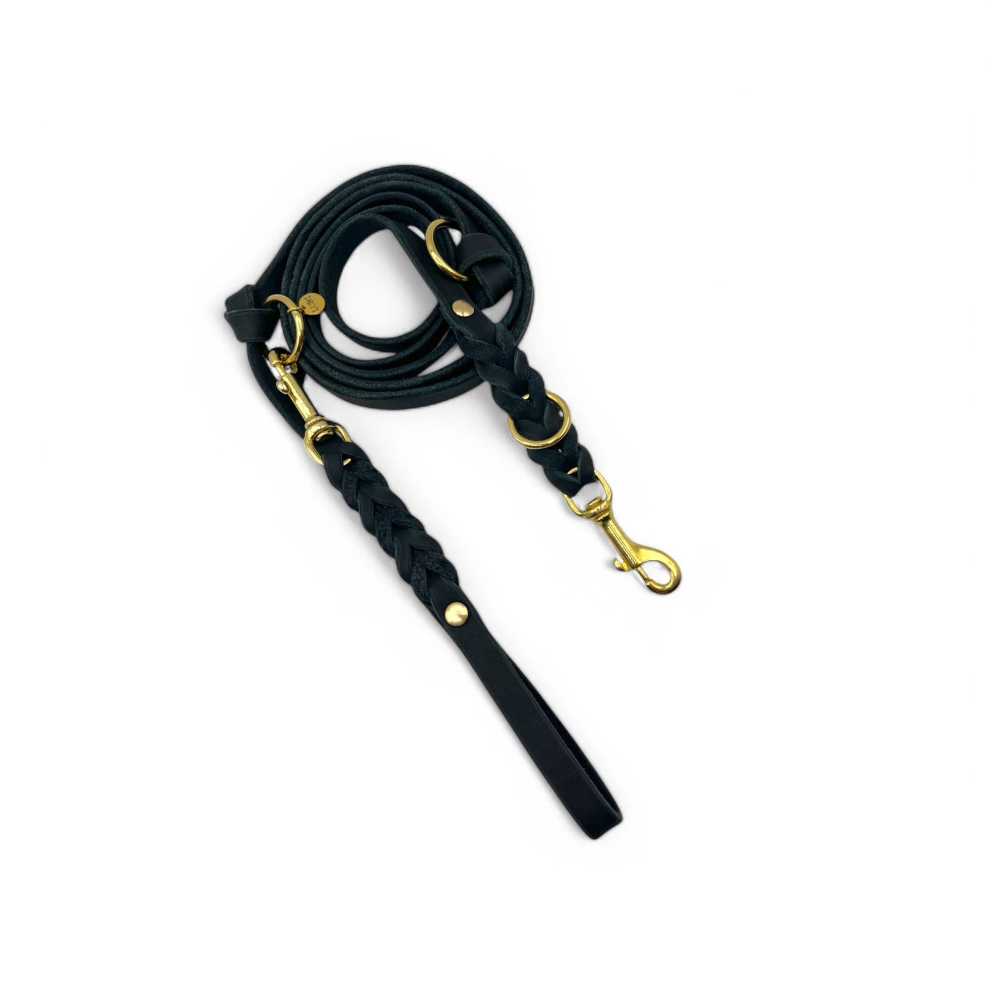 Reopet Hundeleine Aus Vollem Rindsleder – Für Kleine & Mittelgroße Hunde, 1,2 Cm Breit, 120 Cm Lang, Schwarz